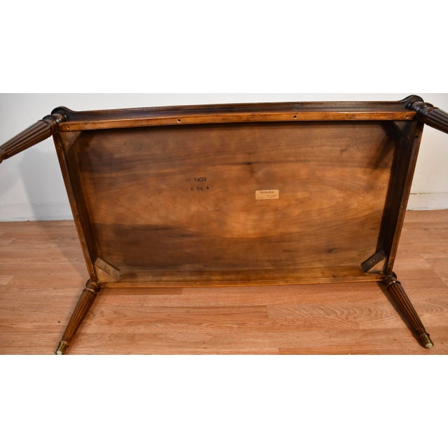 1950s Henredon English Style Walnut Coffee Table For Sale - Image 18 of 18