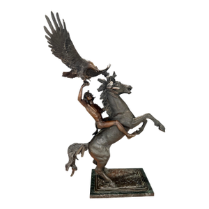 1980s Large American Western Bronze Sculpture By Stan Johnson