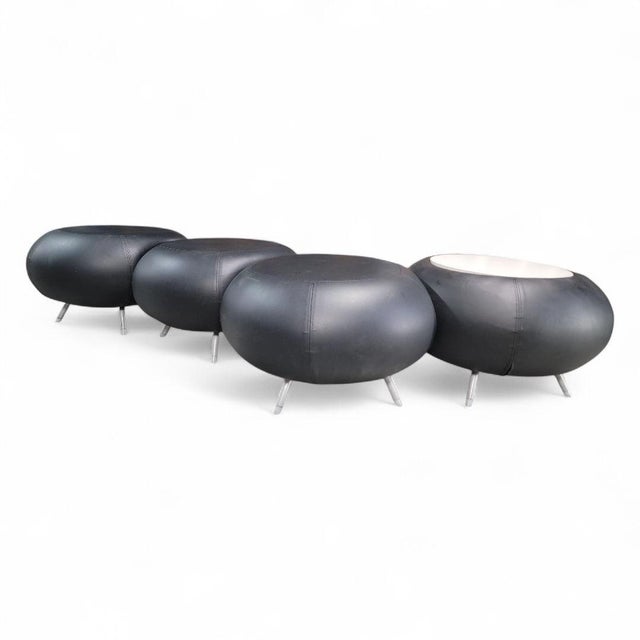 Postmodern/Modern Pebble Modular Ottoman Stools by Allermuir - Set of 4 For Sale - Image 4 of 7