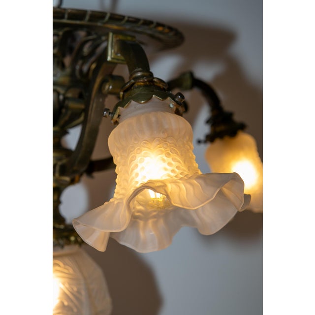 Bronze Ceiling Light, 1920s For Sale - Image 10 of 13