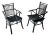 Pair of Chic Bamboo Arm Chairs Ebonized For Sale