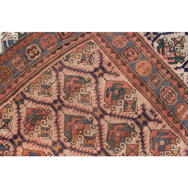 Textile Antique Karabagh Rug With All-Over Sub-Geometric Design For Sale - Image 7 of 8