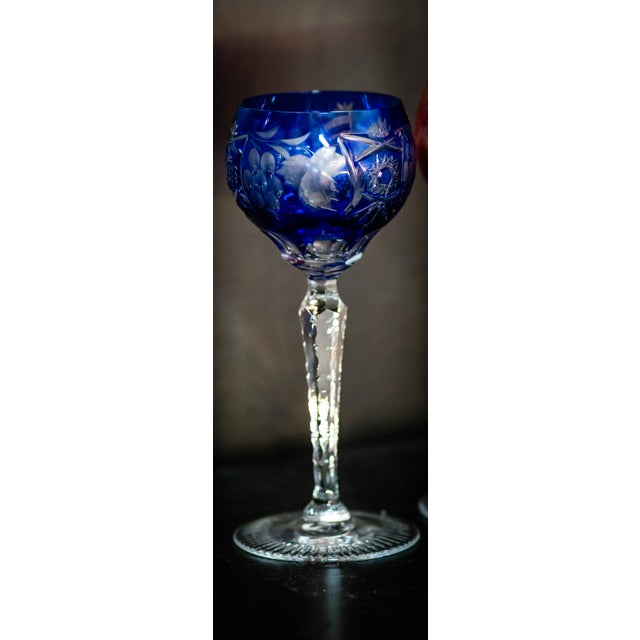 Home Inspirations Auctions is proud to offer this lovely set of 4 colorful crystal wine glasses.