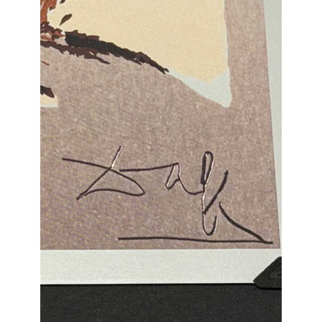Metal 1970s Salvador Dalí "The Fashion Designer" (El Modisto) Tobo Arte .925 Silver Serigraph Plaque Custom Gallery Framed For Sale - Image 7 of 12