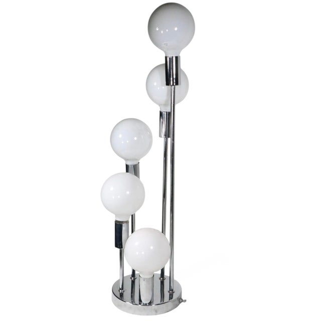 Chrome Spiral Twist Table Lamp by Sonneman c.1970's For Sale - Image 9 of 13