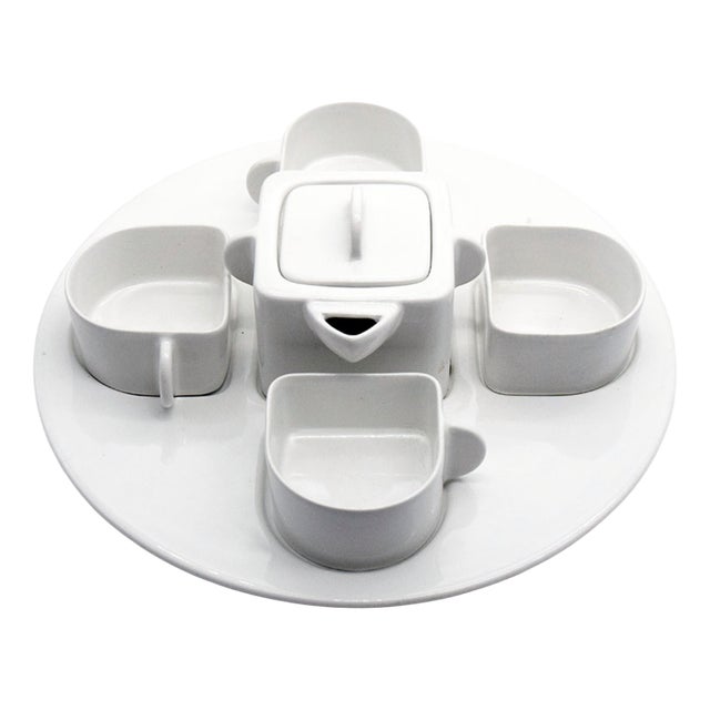 Vintage Tea or Coffee Set by Angelo Mangiarotti for F.lli Brambilla, 1970s, Set of 6 For Sale
