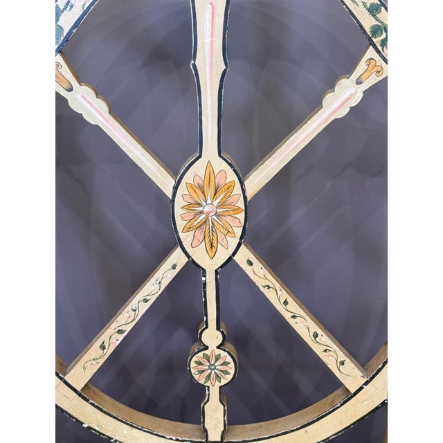 Yellow Set of Six English George III Style Wheel-Back Dining Chairs For Sale - Image 8 of 17