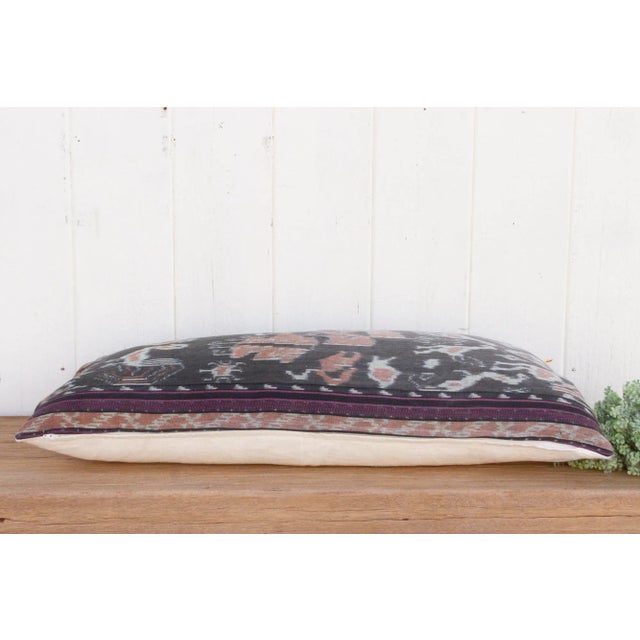 Textile Kerinci Antique Sumatran Ikat Pillow For Sale - Image 7 of 9