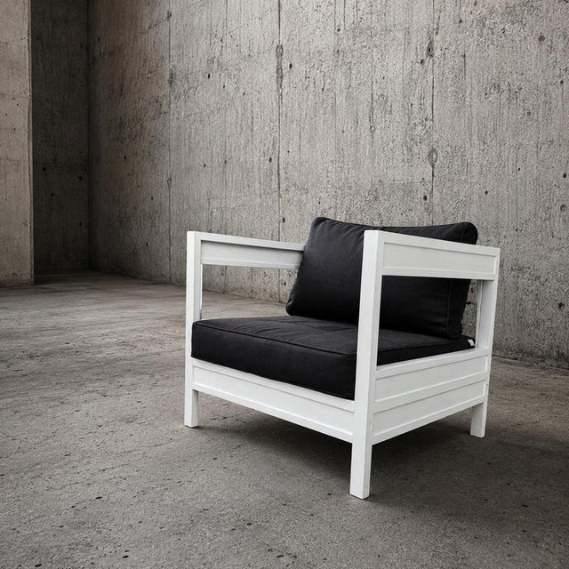 Lounge Chair with Cushions by Jan Des Bouvrie for Praxis, 1980s, Set of 2 For Sale - Image 6 of 9
