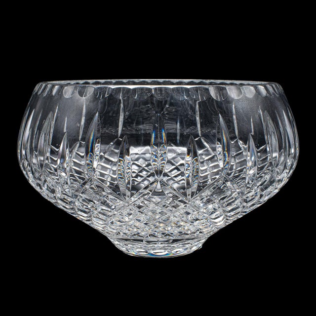 Large Vintage Presentation Fruit Bowl, English, Cut Lead Crystal, Display Dish For Sale - Image 4 of 9