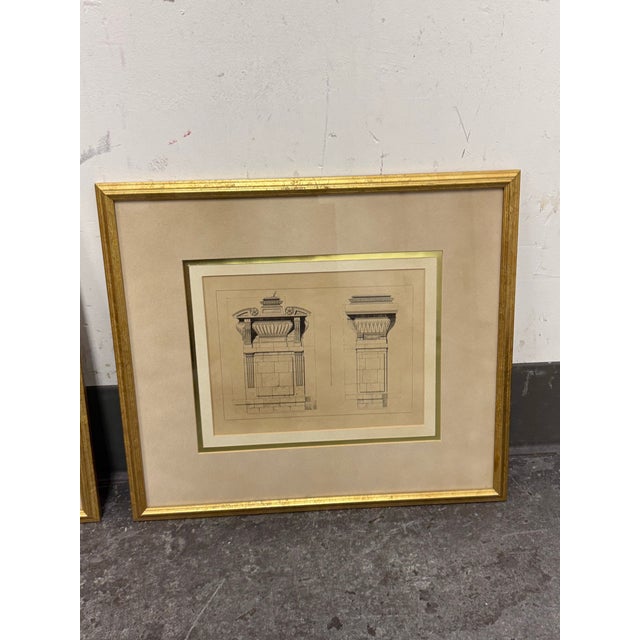 Bombay Company French Architecture Framed Prints, 16th Century, Pair For Sale In San Francisco - Image 6 of 12
