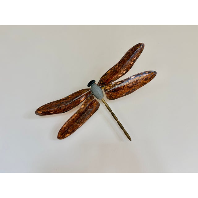 Modern Dragonfly Wall Art Eric Moore 2016, Brass, Copper, Stone For Sale - Image 3 of 11