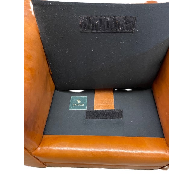 Late 20th Century Ralph Lauren Leather Club Chair For Sale - Image 5 of 9