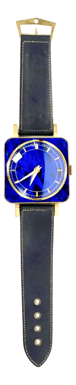 Mid-Century Brass Meister Anker Wall Clock in the Form of a Wristwatch, 1970s