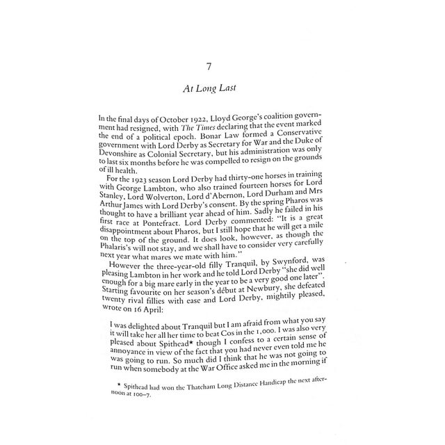 Paper "A Classic Connection: The Friendship of the Earl of Derby and the Hon. George Lambton 1893-1945" 1983 Seth-Smith, Michael For Sale - Image 7 of 11