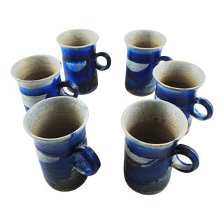 Mid-Century Mugs by Carl Olaf Olsen, 1960s, Set of 6 For Sale