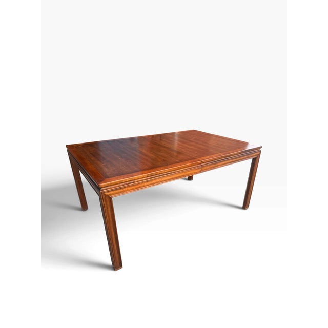 Mid 20th Century Mid-Century John Widdicomb Walnut Expandable Dining Table With 3 Leaves For Sale - Image 5 of 17