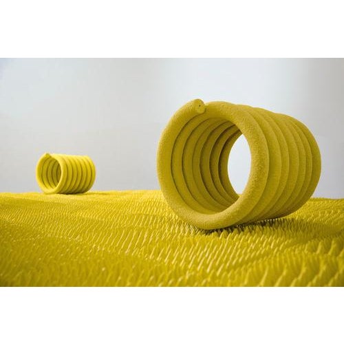 Yellow Coil #02 Sculptural Object by Caspi Ceramics Nl For Sale - Image 4 of 8