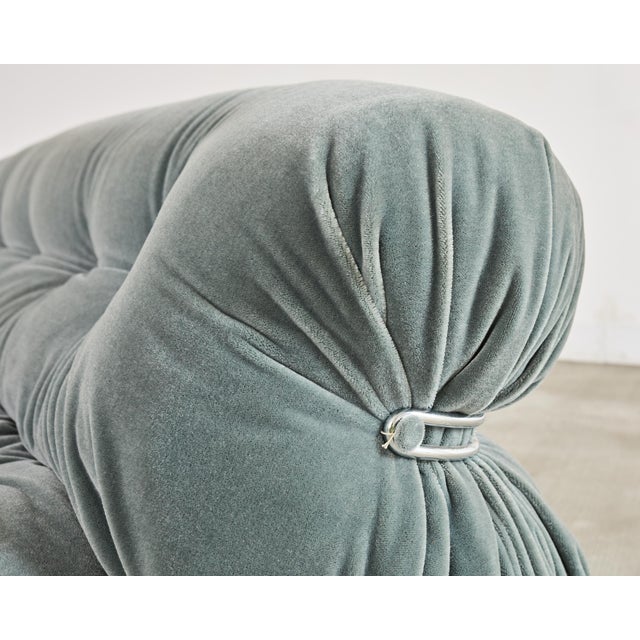 Cassina Soriana Mohair Sofa Designed by Afra and Tobia Scarpa For Sale - Image 15 of 18