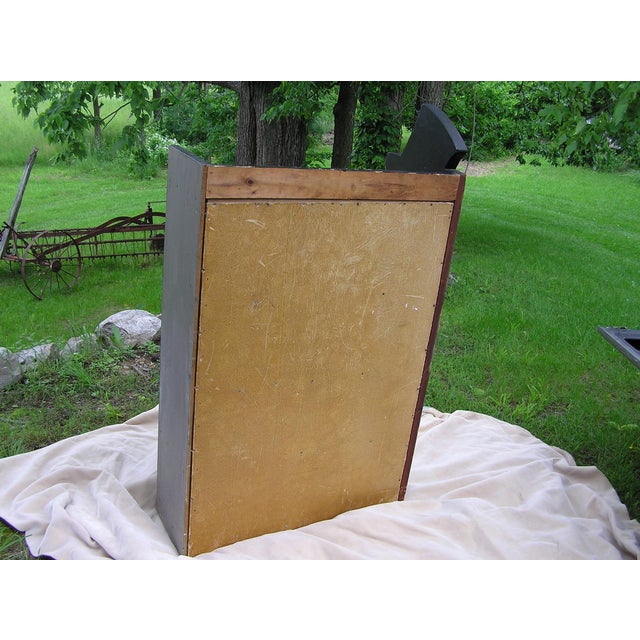 Wood Early 20th Century Folk Art Bookcase Hand Made Uncle Wiggily or Alice in Wonderland For Sale - Image 7 of 8