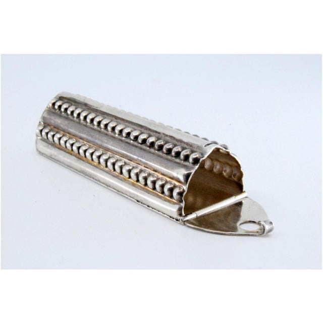 Toothpick Holder in Pearlescent Silver For Sale - Image 5 of 11