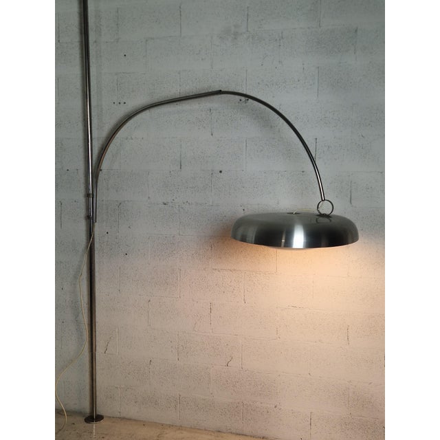 Metal Arc Floor Lamp attributed to Pirro Cuniberti for Sirrah, 1970s For Sale - Image 10 of 13