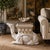 Large Scale Hollywood Regency Italian White & Yellow Tassel Terracotta Camel Side Table / Garden Seat For Sale - Image 4 of 7