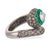 Vintage Diamond Emerald Platinum Snake Ring, Size 7 For Sale - Image 4 of 6