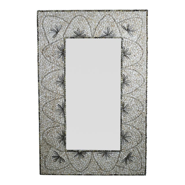 Late 20th Century Palm Beach Paradise Shell Mirror For Sale