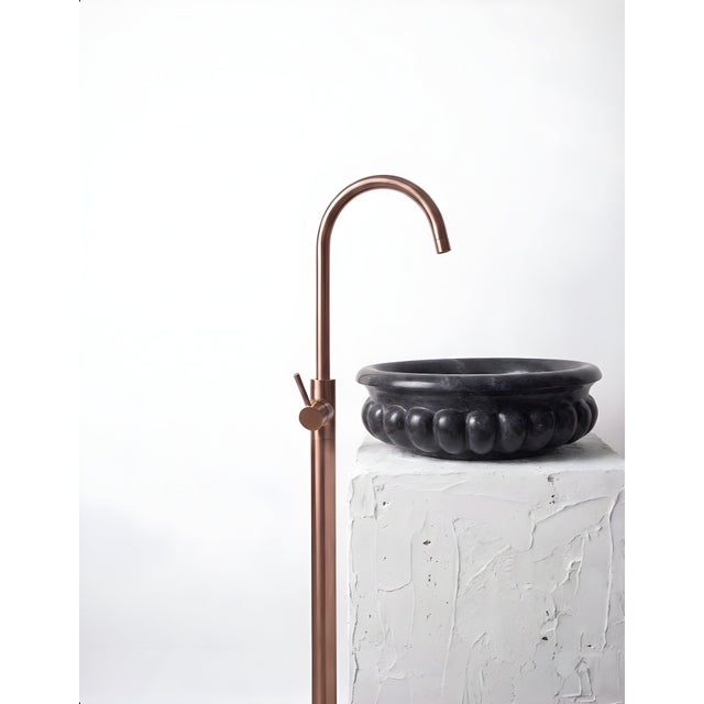 Handmade Black Indian Marble Countertop Sink For Sale - Image 4 of 6