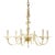 Champagne Colored Six-Light Murano Chandelier For Sale