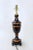 Mid 20th Century Vintage Black and Gold Color Trophy Lamp With Painted Scene For Sale - Image 5 of 8
