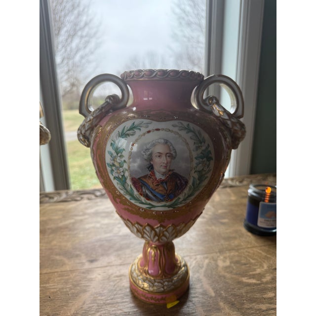 Vintage 19th Century Portrait Vases Hand Painted- a Pair For Sale In Nashville - Image 6 of 10