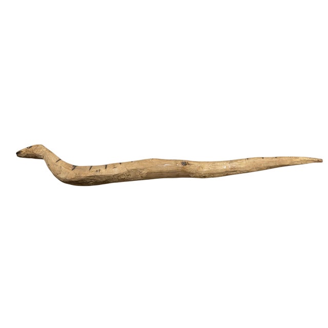 Vintage Tribal Naturalistic Carved Set of Three Snakes Papua New Guinea For Sale In New York - Image 6 of 8