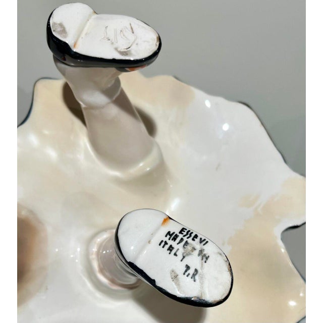 Ceramic Figure of a Shepherdess with a Lamb from Essevi, in Restored conditions. Designed 1920 to 1949 This piece has an...