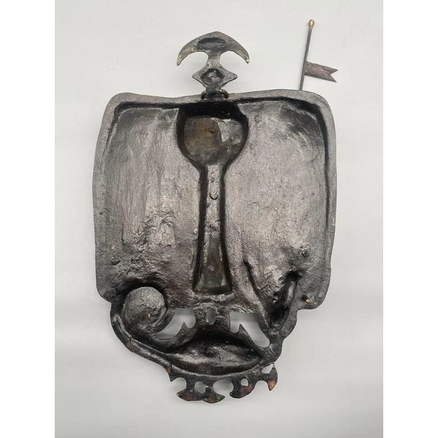 Brutalist Wall Bronze Sculpture of the Dragon Slot of Lajos Muharos, Hungary, 1970s For Sale - Image 9 of 11