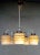 Beautiful authentic retro vintage chandelier designed for lidokov by jozef hurka. It has a chrome brown holder, yellow-...
