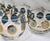 Mid-Century Modern Mid 20th Century Mid-Century Modern Turquoise & Gold Medallion Roly Poly Cocktail Glasses, Attributed to Culver – Set of 7 For Sale - Image 3 of 8