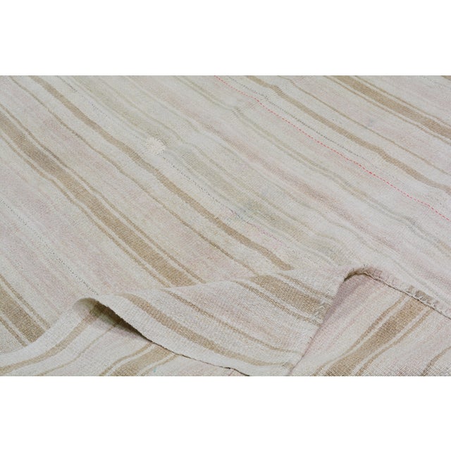 1950s Vintage Turkish Flatweave Hemp Rug, 5'9''x6'9'' For Sale - Image 5 of 6