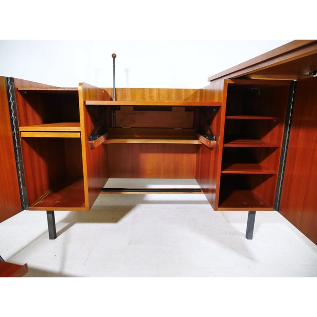 Black Mid-Century Modern Sideboard with Desk in Teak, 1960s For Sale - Image 8 of 13