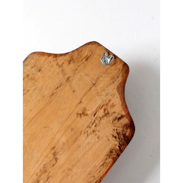 Vintage Handmade Western Wood Wall Organizer With Horseshoe For Sale - Image 4 of 11