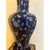 1970s Chinoiserie Cobalt Blue Porcelain Lamp - Heavy 6lb Greek Key Brass Base For Sale - Image 11 of 13