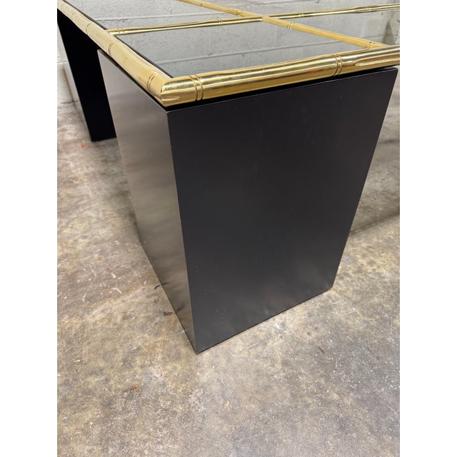 Contemporary Marble Glass Brass Coffee Table For Sale In Richmond - Image 6 of 10