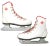 Vintage White & Red Child's Ice Skates, a Pair For Sale