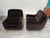 Wood Vintage Italian Lounge Chairs in Chocolate Brown Velvet, 1970s, Set of 2 For Sale - Image 7 of 10