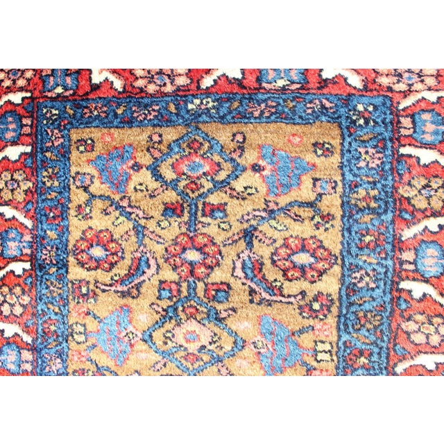 Antique Persian Hamadan Rug With Colorful Geometric All-Over Design in Yellow For Sale - Image 9 of 12