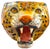 An exceptional and highly decorative sculptural leopard head cachepot, executed in richly glazed ceramic with striking...