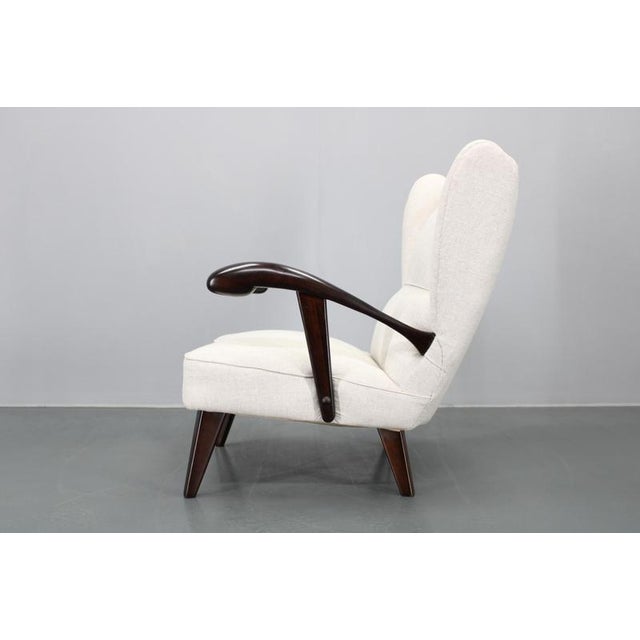 Wing Chair, Czechoslovakia, 1950s For Sale - Image 10 of 14