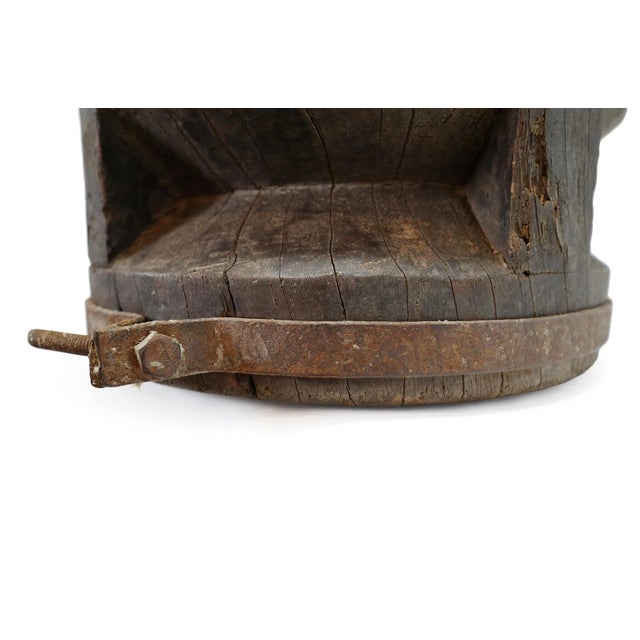 1920s Old India Wood Pestle Pot For Sale In Los Angeles - Image 6 of 8