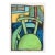 The Desk Chair - Cubist Interior Scene in Crayon on Paper by Michael William Eggleston For Sale